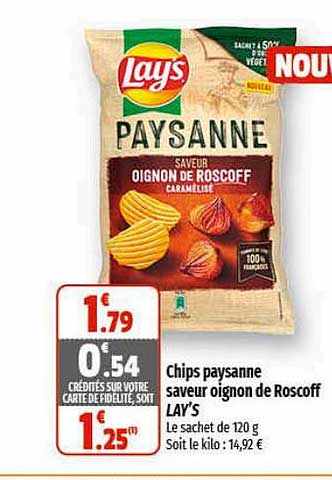 chips paysanne saveur oignon de roscoff lay's