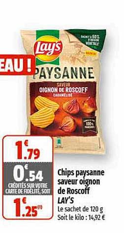 chps paysanne saveur oignon de roscoff lay's