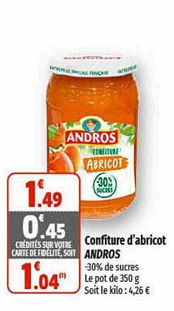 confiture d'abricot andros