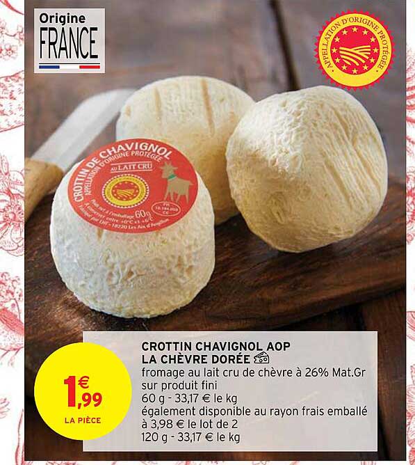 crottin chavignol aop la chèvre dorée