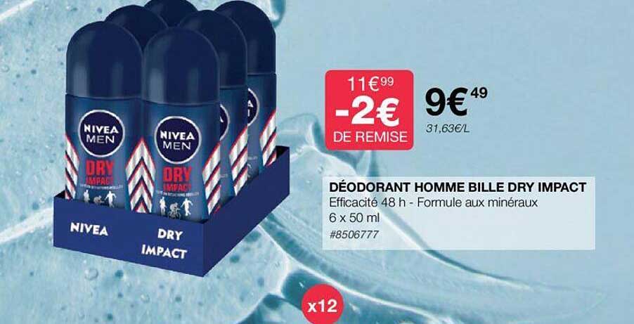 déodorant homme bille dry impact nivea men