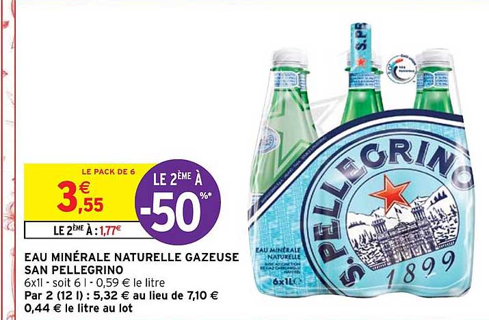 eau minérale naturelle gazeuse san pellegrino