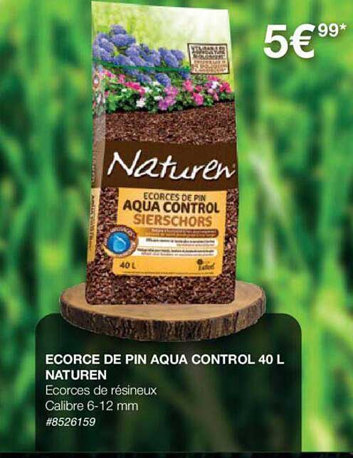écorce de pin aqua control 40l naturen