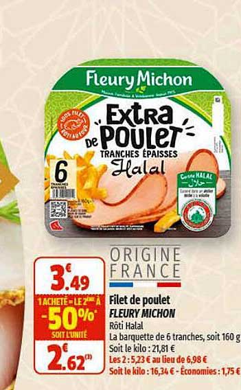 filet de poulet fleury michon