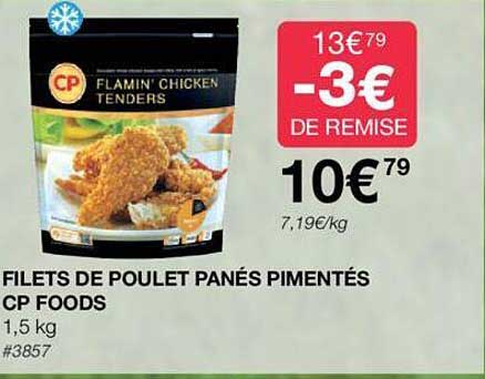 filets de poulet panés pimentés cp foods