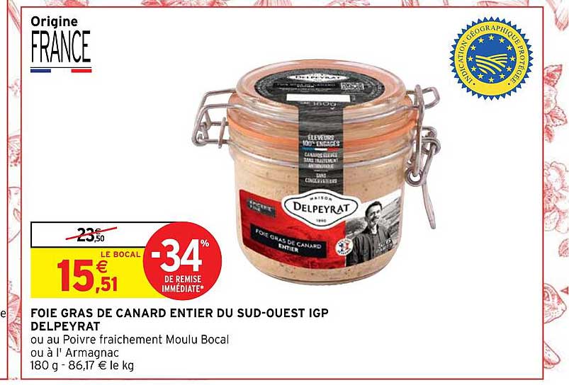foie gras de canard entier du sud-ouest igp delpeyrat