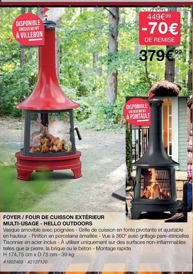 foyer-four de cuisson extérieur multi-usage - hello outdoors