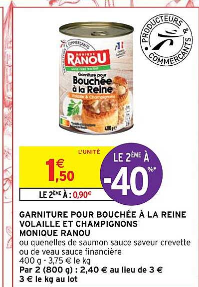 garniture pour bouchée à la reine volaille et champignons monique ranou