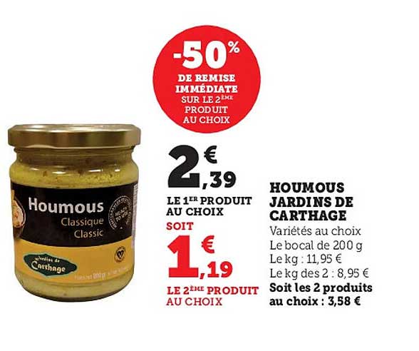 houmous jardins de carthage