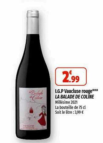 i.g.p. vaucluse rouge la balade de coline