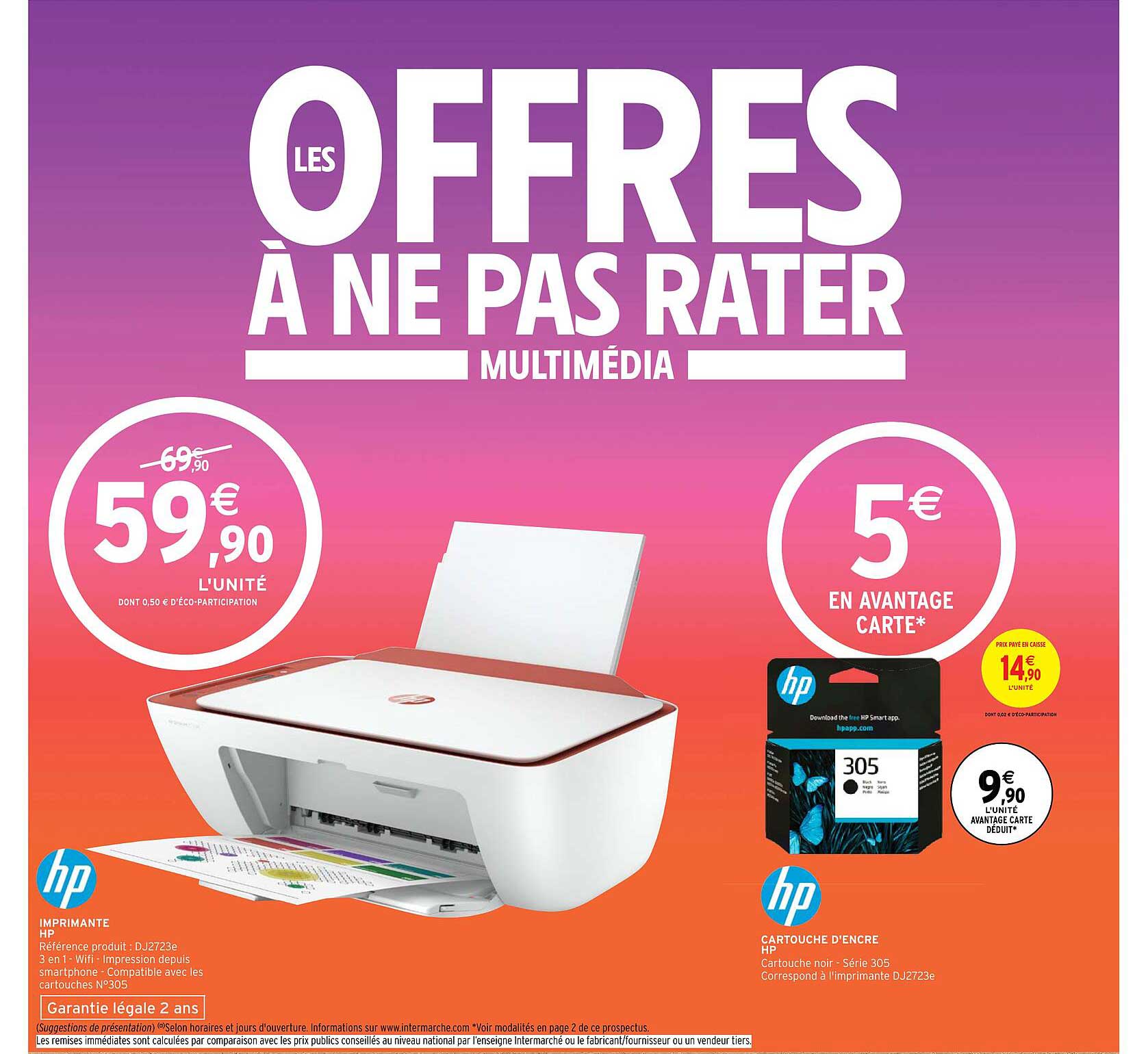 imprimante hp, cartouche d'encre hp