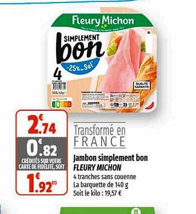 jambon simplement bon fleury michon