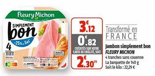 jambon simplement bon fleury michon