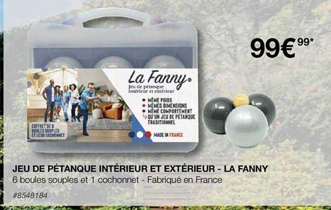 jeu de pétanque intérieur et extérieur - la fanny