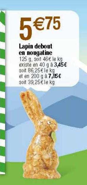 lapin debout en nougatine