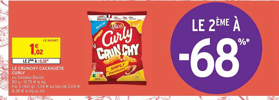 Le Crunchy Cacahuète Curly