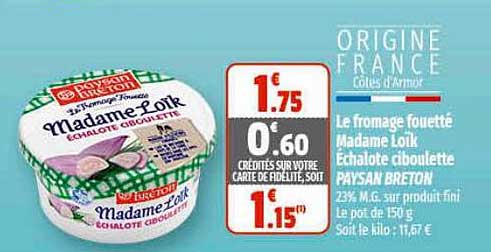 le fromage fouetté madame loïk échalote ciboulette paysan breton