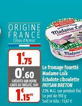 le fromage fouetté madame loïk échalote ciboulette paysan breton