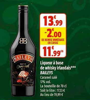Liqueur à Base De Whisky Irlandais Baileys
