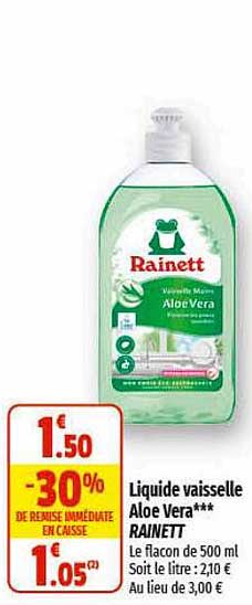 Liquide Vaisselle Aloe Vera Rainett