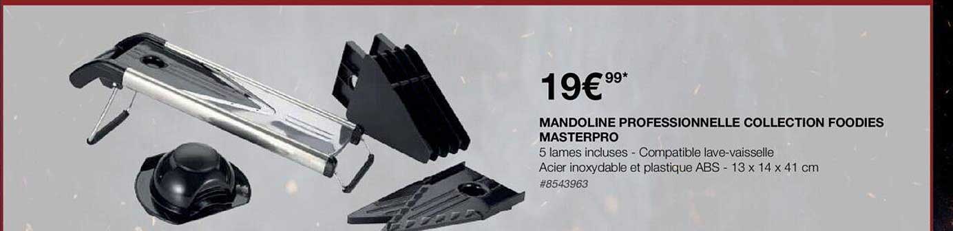 mandoline professionnelle collection foodies masterpro