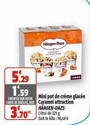 mini pot de crème glacée caramel attraction häagen-dazs