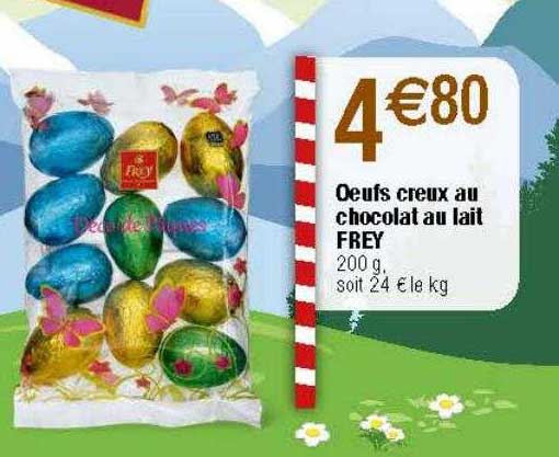 œufs creux au chocolat au lait frey