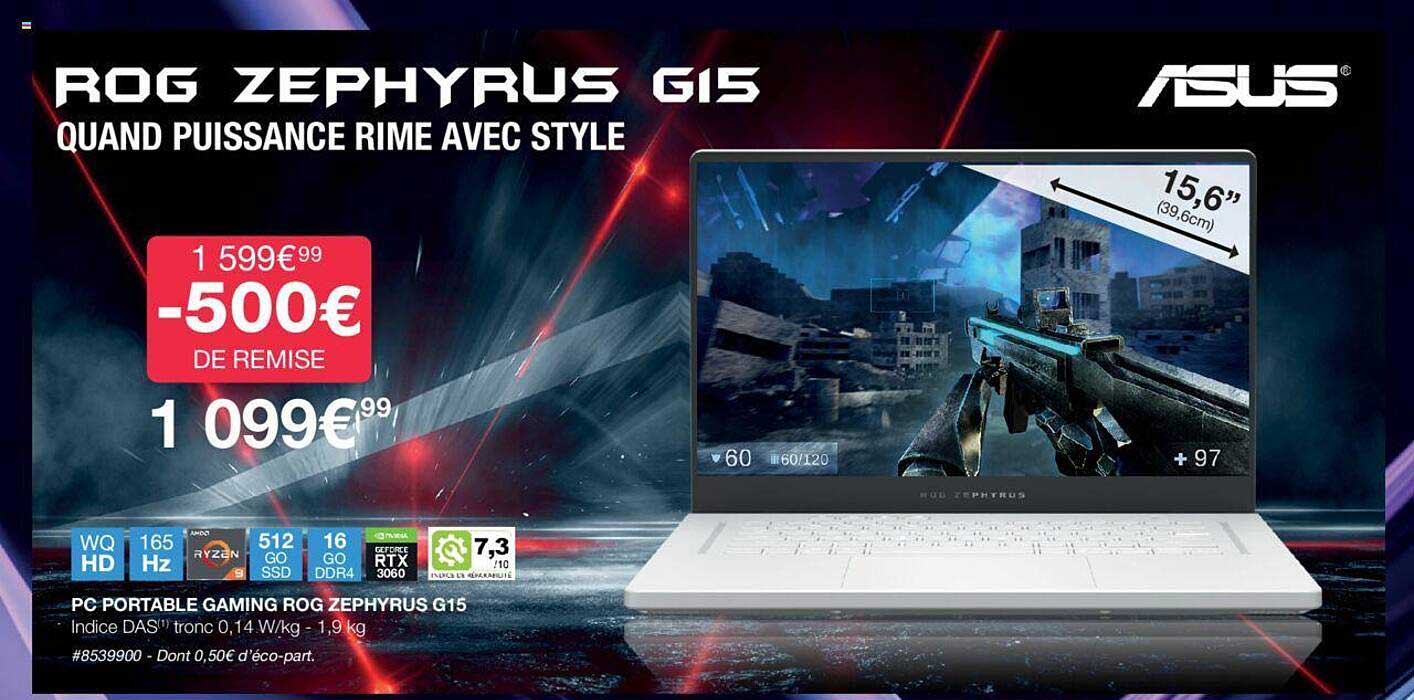 pc portable gaming rog zephyrus g15 asus