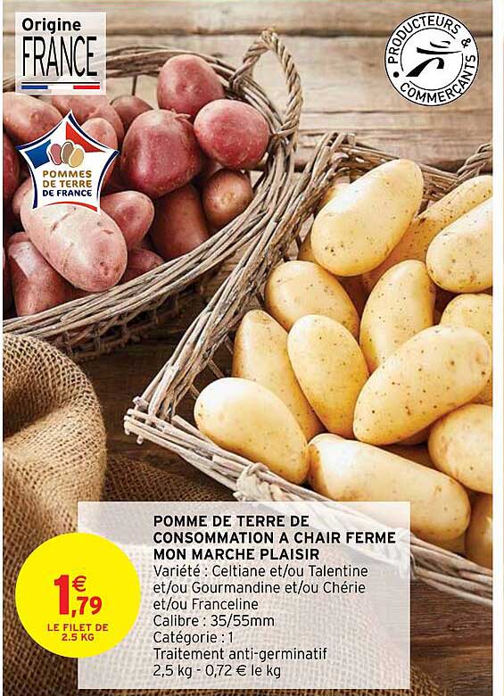 pomme de terre de consommation à chair ferme mon marché plaisir