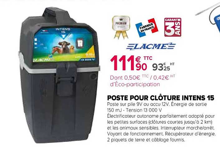 poste pour clôture intens 15 lacme