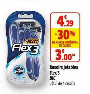 Rasoirs Jetables Flex 3 Bic