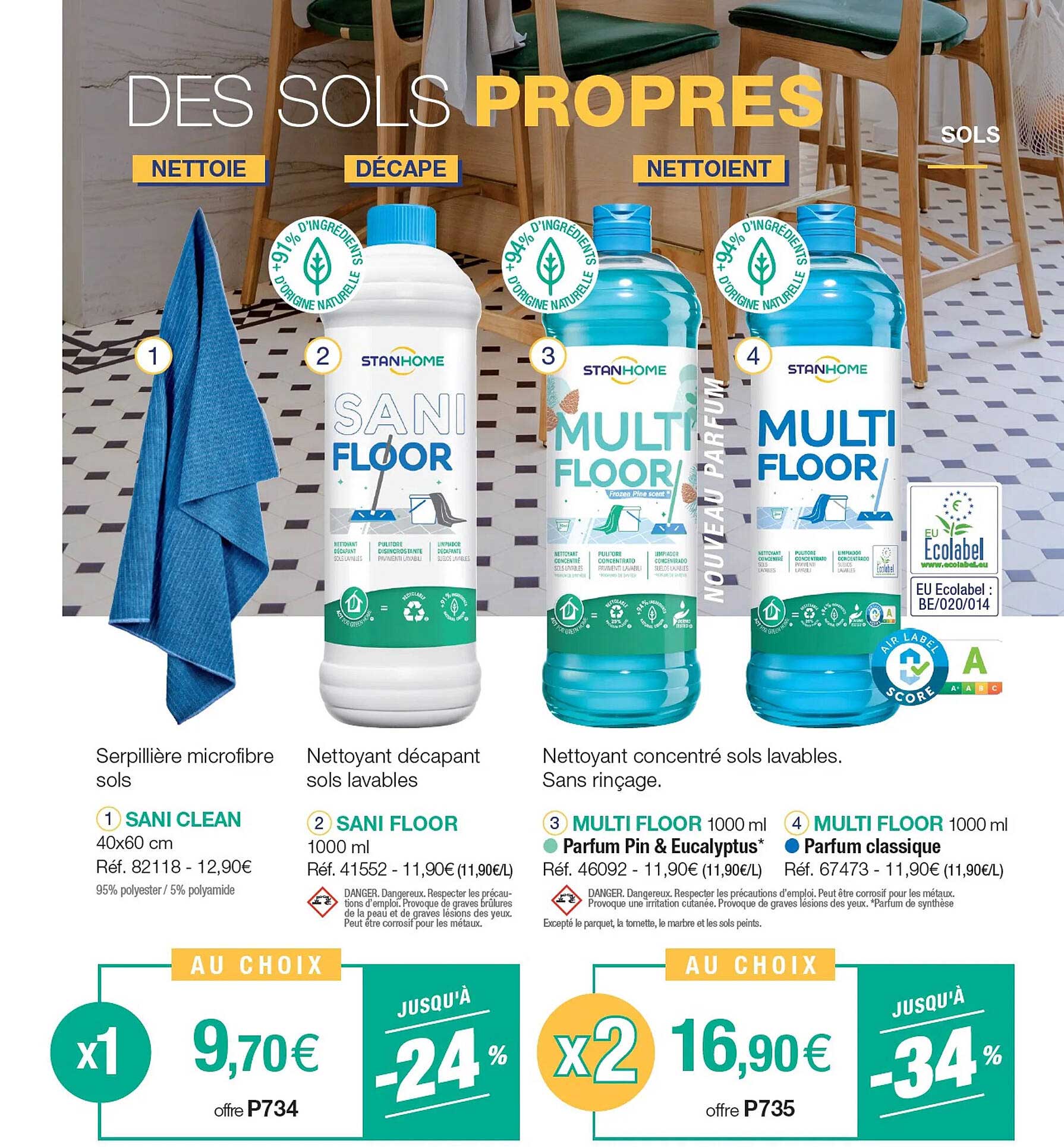 sani clean, sani floor, multi floor, multi floor