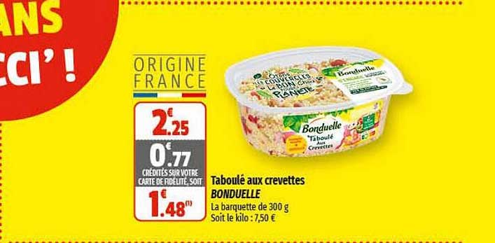 Taboulé Aux Crevettes Bonduelle