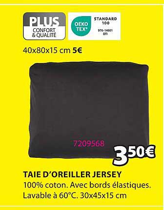 taie d'oreiller jersey