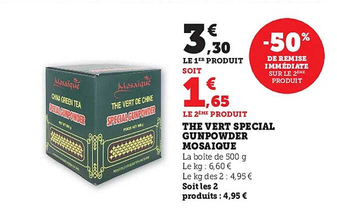 Thé Vert Spécial Gunpowder Mosaïque