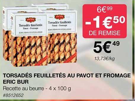 torsadés feuilletés au pavot et fromage eric bur