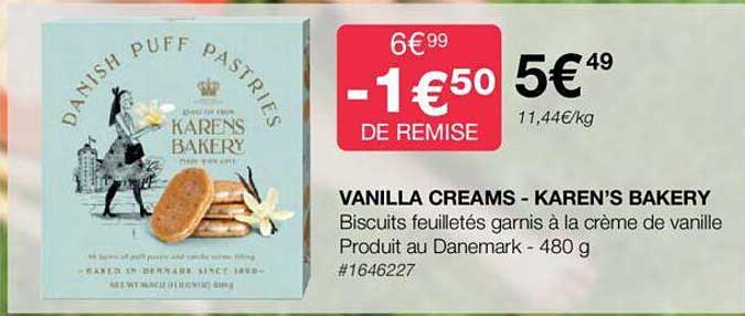 vanilla creams - karen's bakery