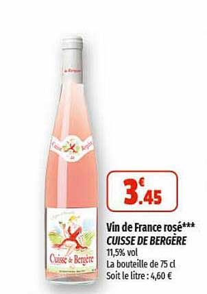vin de france rosé cuisse de bergère