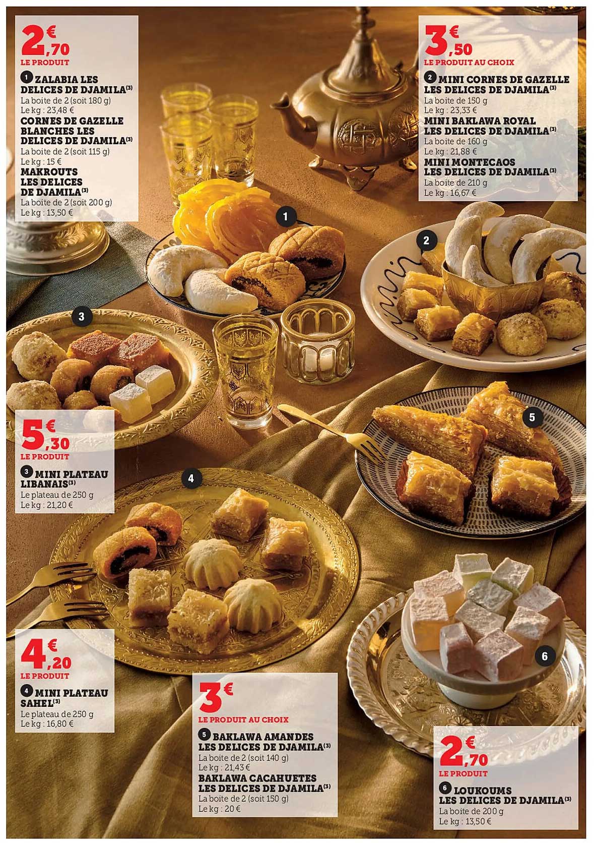 zalabia les délices de djamila, corne de gazelle blanches les délices de djamila, makrouts les délies de djamila, mini plateau libanais, mini plateau sahel
