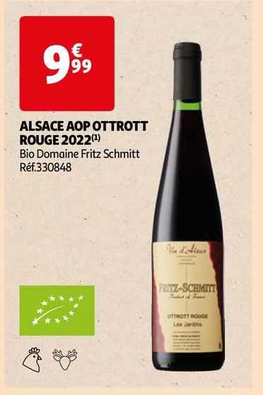 alsace aop ottrott rouge 2022 bio domaine fritz schmitt