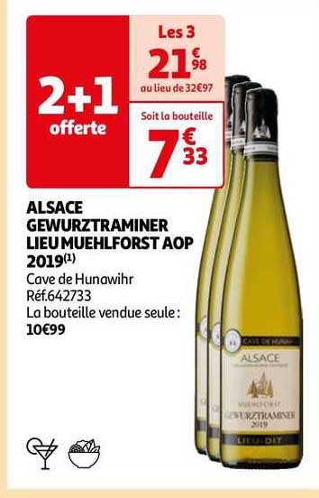 alsace gewurztraminer lieu muehlforst aop 2019 cave de hunawihr
