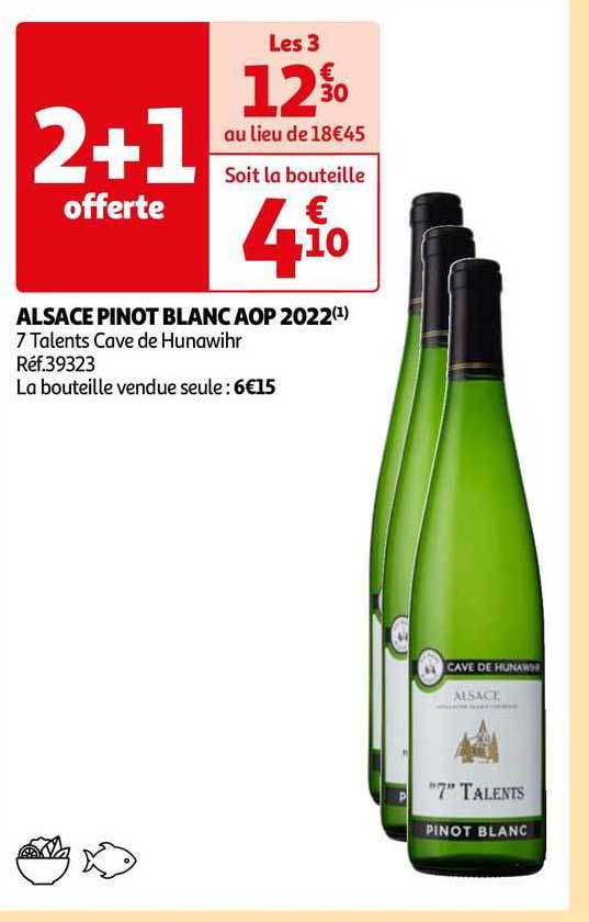 alsace pinot blanc aop 2022 7 talents cave de hunawihr
