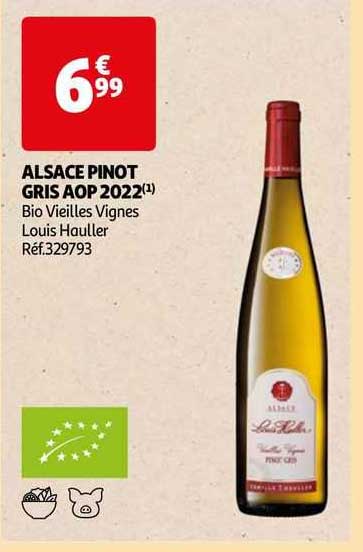 alsace pinot gris aop 2022 bio vieilles vignes louis hauller