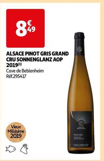 alsace pinot gris grand cru sonnenglanz aop 2019 cave de beblenheim