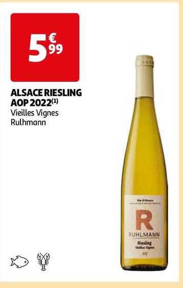 alsace riesling aop 2022 vieilles vignes rulhmann