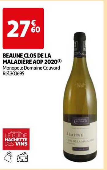 beaune clos de la maladière aop 2020 monopole domaine cauvard