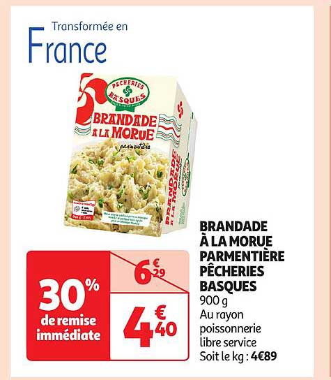 brandade à la morue parmentière pêcheries basques