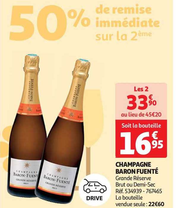 champagne baron fuenté grande réserve brut ou demi-sec