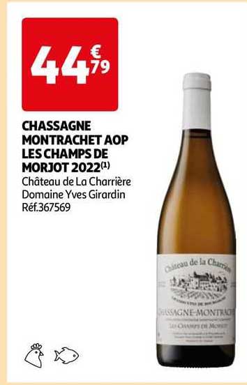 chassagne montrachet aop les champs de marjot 2022 château de la charrière domaine yves girardin