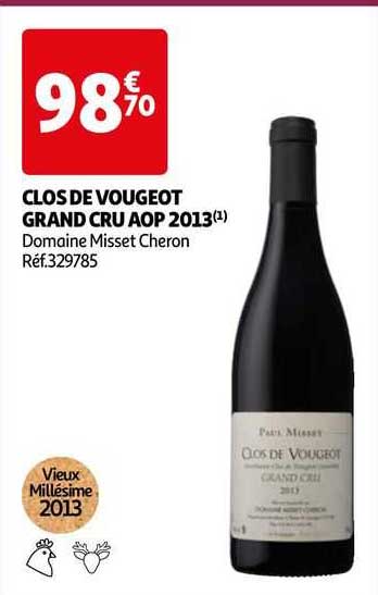 clos de vougeot grand cru aop 2013 domaine misset cheron